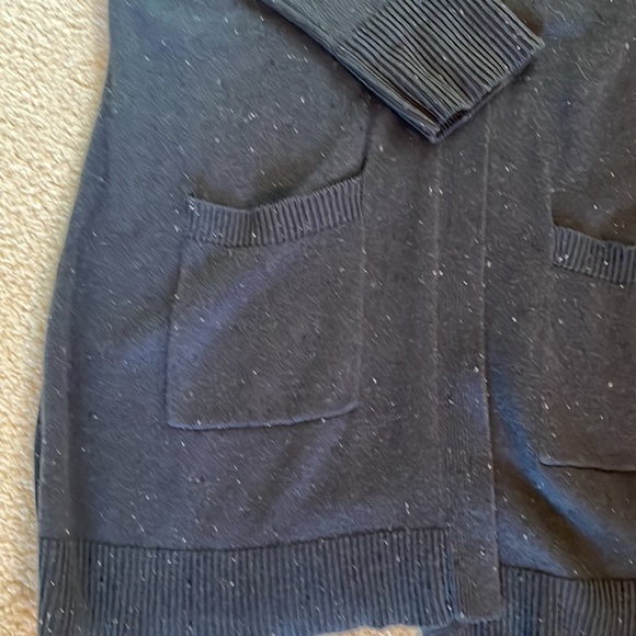 Long Green speckled cardigan with pockets size 6 - Picture 3 of 4